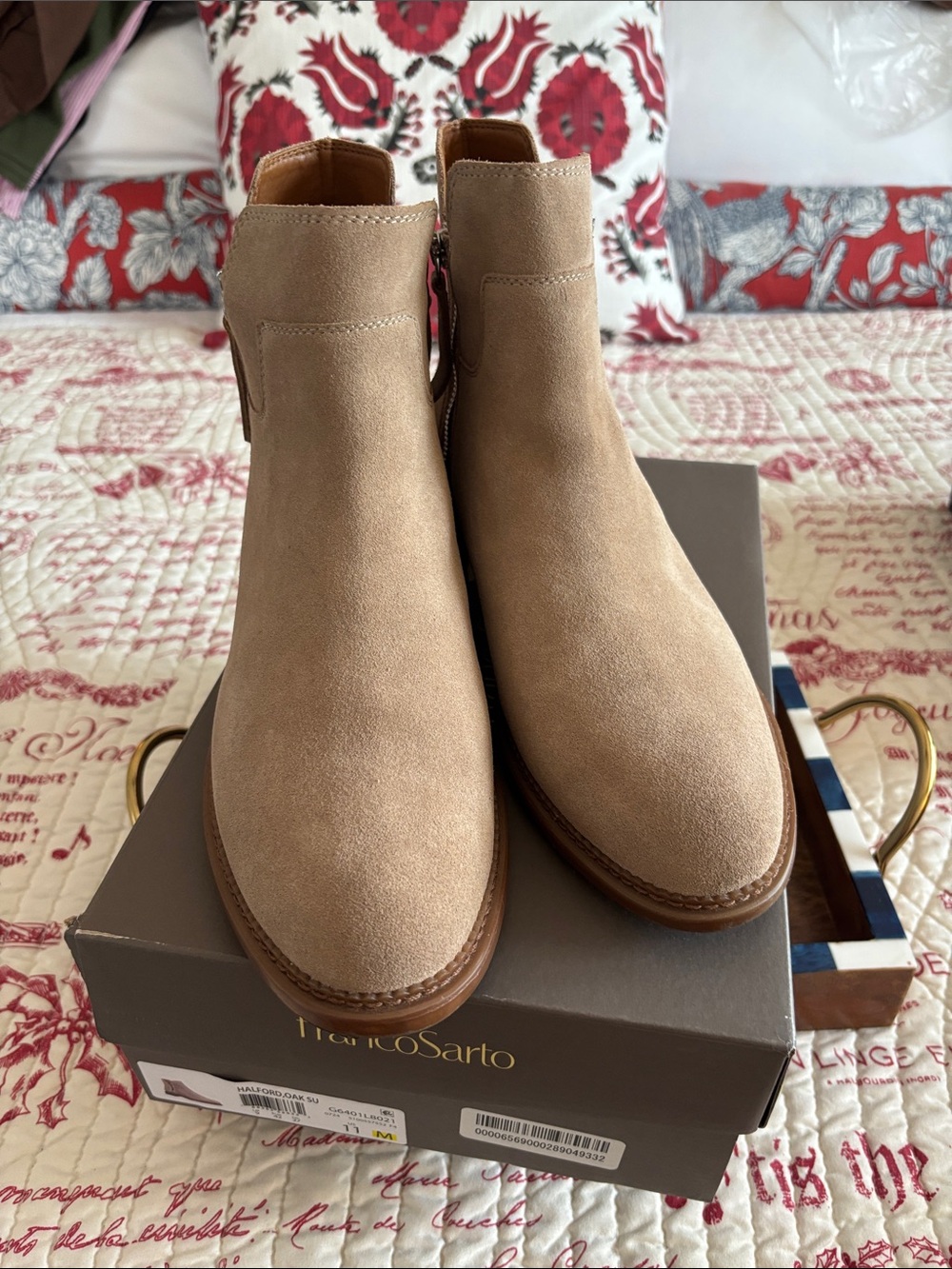 Franco Sarto Women’s Halford Suede Ankle Boots SZ 11M